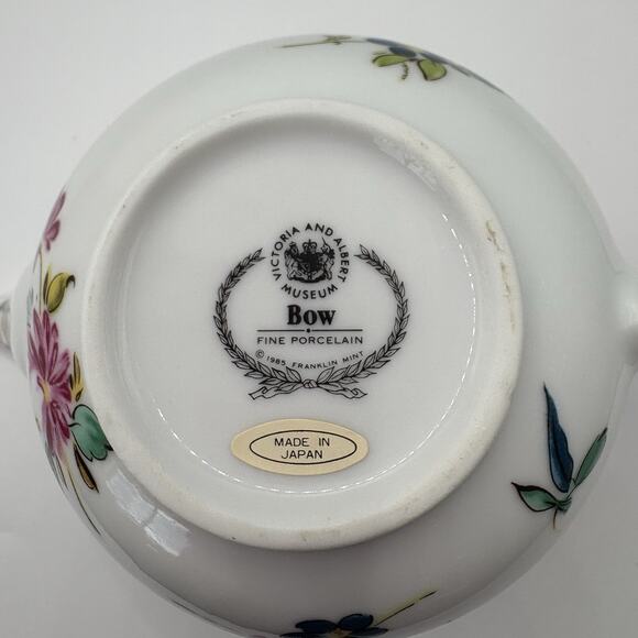 Vintage 1985 Victoria & Albert Museum Franklin Mint Porcelain Bow Mini Teapot - Picture 5 of 9